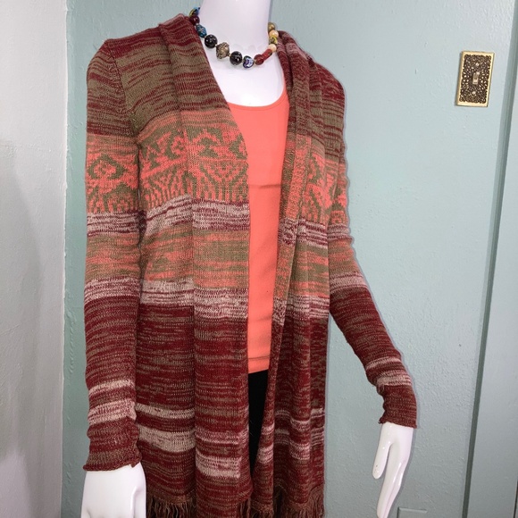 BKE Sweater and Fringed Cardigan M - Picture 3 of 10